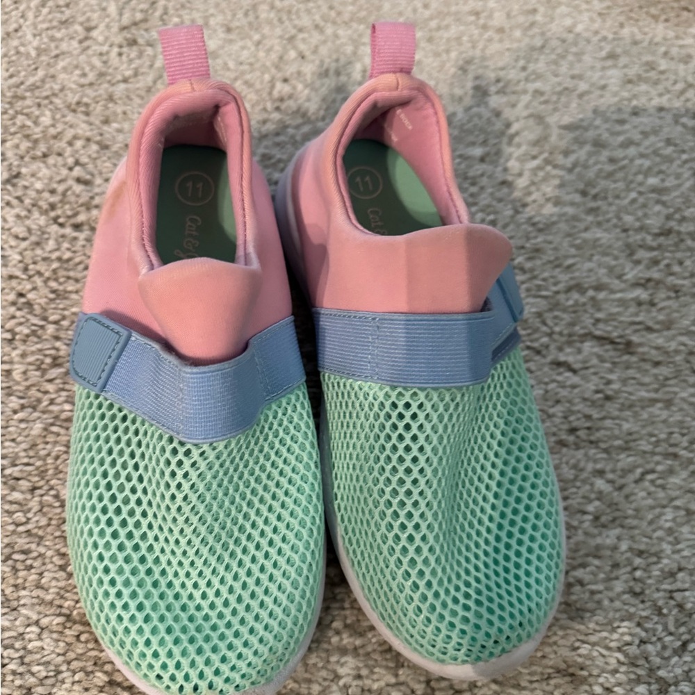 Cat & Jack Pink and Green Kids Water Shoes